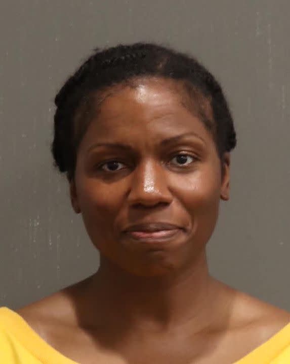 This photo provided by the Metropolitan Nashville Police Department shows Edmee Chavannes, an anti-abortion activist who is accused of entering a carafem reproductive health clinic in Mt. Juliet, Tenn., and tried to gain access to the clinic by posing as patients. (Metropolitan Nashville Police Department via AP)