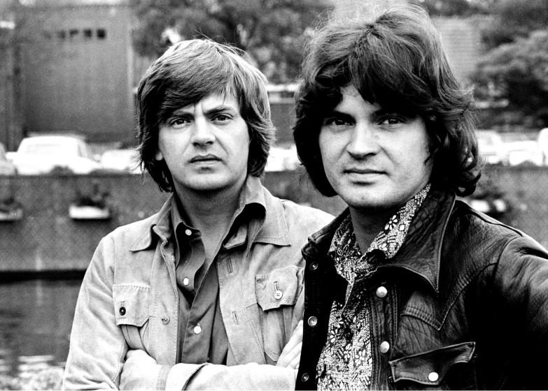 Phil Everly and Don Everly outside the Hilton Hotel in Amsterdam in 1971.