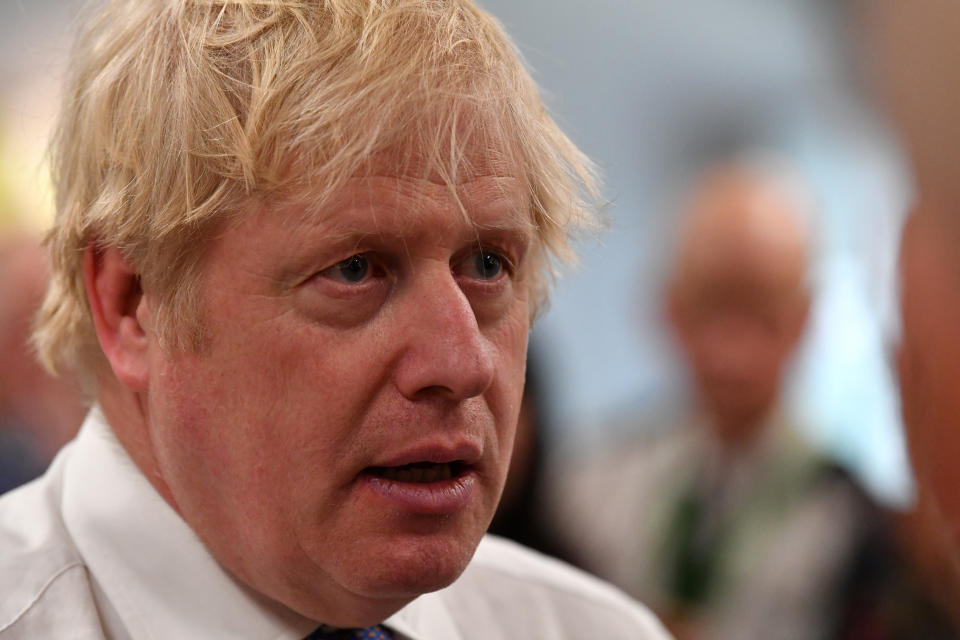 Prime Minister Boris Johnson meets local people at an event prior to chairing a cabinet meeting at National Glass Centre at the University of Sunderland, the city which was the first to back Brexit when results were announced after the 2016 referendum.