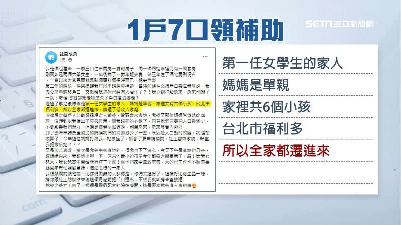 租客媽媽PO文說，前房客一家7口的戶籍都沒有遷出租屋地址。