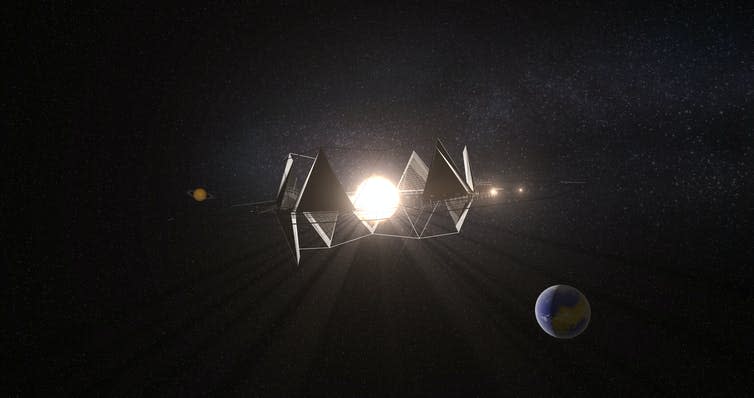 Artist's impression of an alien megastructure.