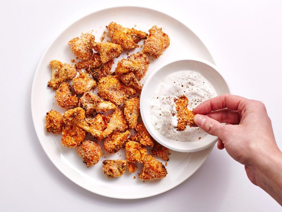 Air-Fried Buffalo Cauliflower Bites