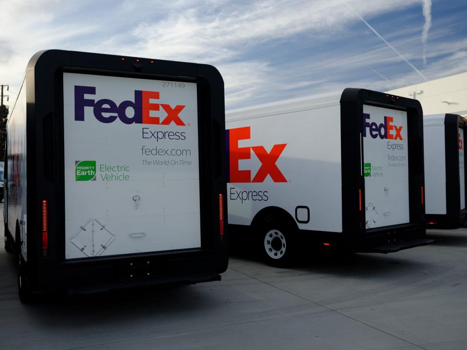 FedEx's new electric delivery vans from GM's BrightDrop.