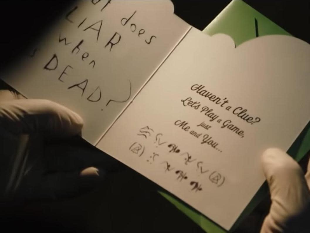 The first trailer for 'The Batman' featured a cryptic message from Paul Dano's Riddler: Warner Bros