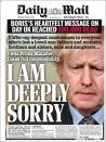 Un Johnson compungido aparece igualmente en la portada de ‘Daily Mail’, que recoge algunas más de sus declaraciones: “Ofrezco mis más profundas condolencias a cualquiera que haya perdido a un ser querido: padres y madres, hermanos y hermanas, hijos e hijas... Yo era el primer ministro. Yo asumo la total responsabilidad. Lo siento profundamente”. (Foto: <a href="http://www.dailymail.co.uk/home/index.html" rel="nofollow noopener" target="_blank" data-ylk="slk:Daily Mail;elm:context_link;itc:0;sec:content-canvas" class="link ">Daily Mail</a>).