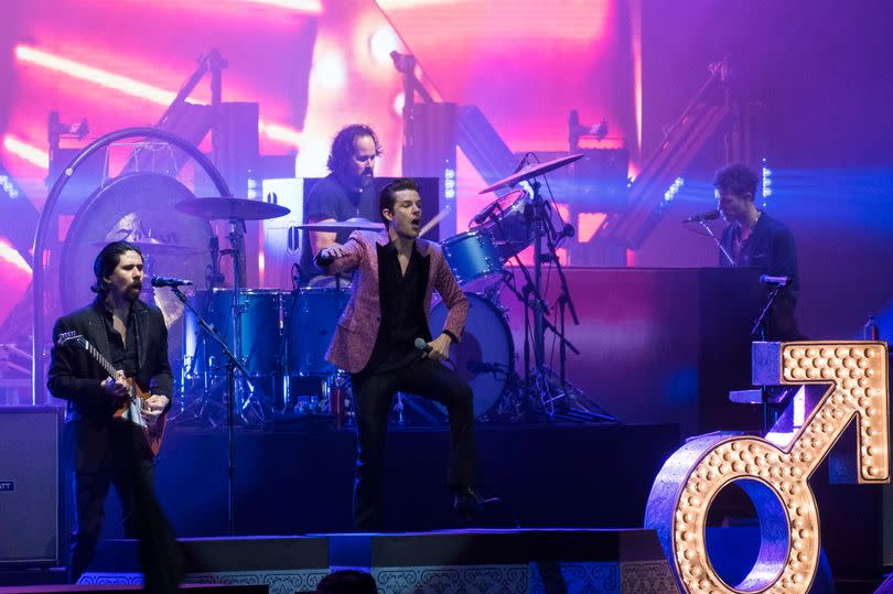 The Killers performing at Glastonbury