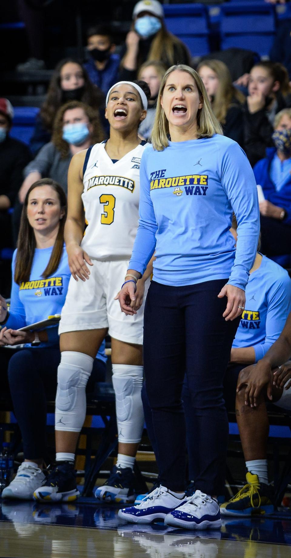 Marquette women's basketball coach Megan Duffy will welcome five newcomers next season - four freshmen and a transfer.