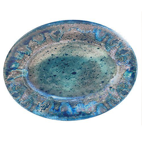 8) Radiance Teal Oval Platter