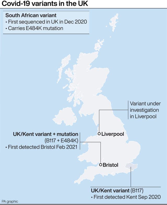 Covid-19 variants in the UK