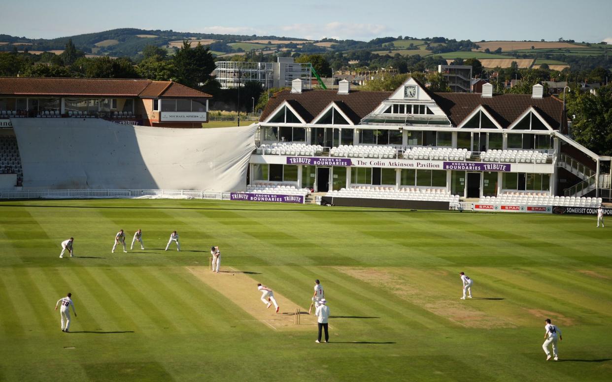 General view of play during Day Three of the Bob Willis Trophy match between Somerset and Glamorgan at The Cooper Associates County Ground  - GETTY IMAGES