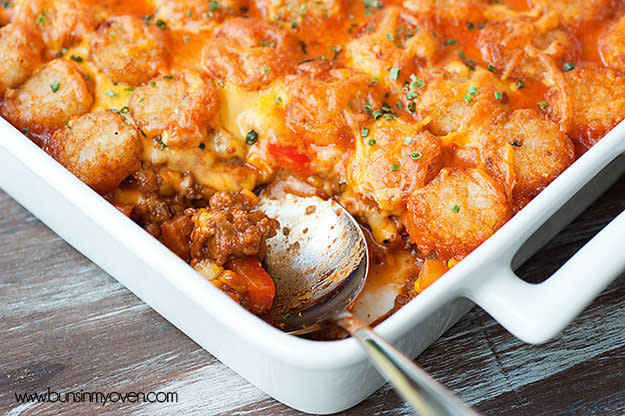 <strong>Get the <a href="http://www.bunsinmyoven.com/2013/08/19/sloppy-joe-tater-tot-casserole-2/" target="_blank">Sloppy Joe Tater Tot Casserole recipe</a> by Buns In My Oven</strong>