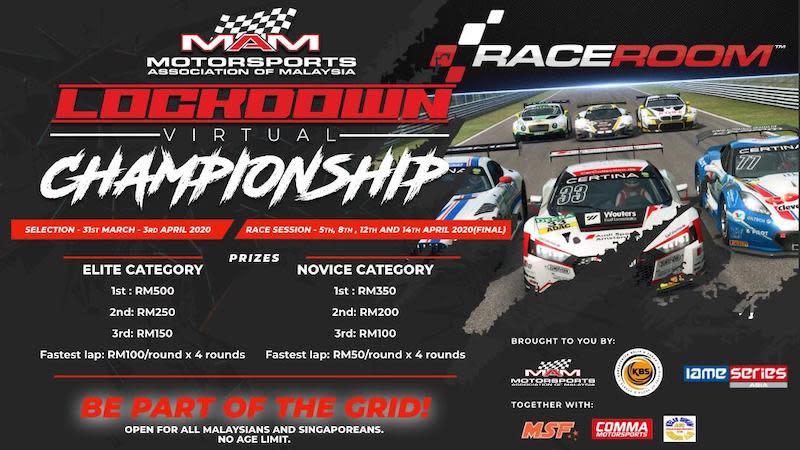 The MAM Virtual Lockdown Championship encourages Malaysian to enjoy safe and fun racing from their home. — Photo courtesy of Motorsport Association of Malaysia