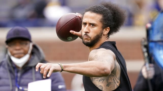 Free agent quarterback Colin Kaepernick.