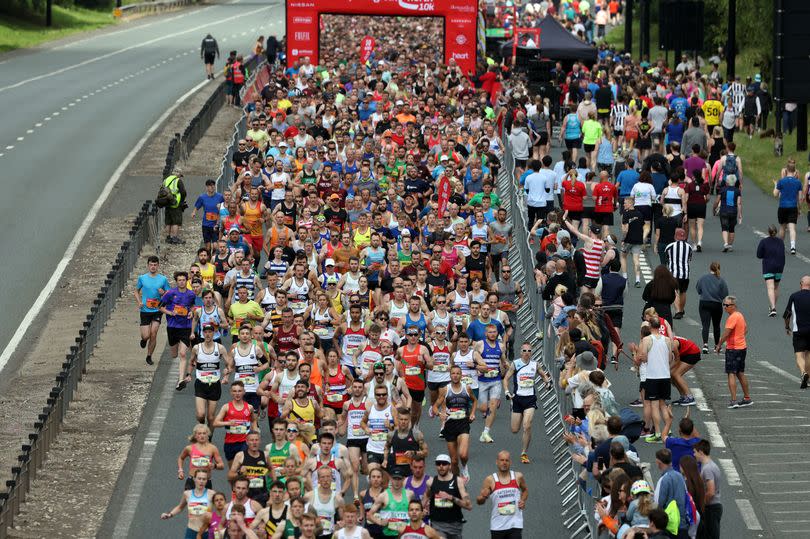 Thousands of runners taking part in last year's AJ Bell Great North 10k