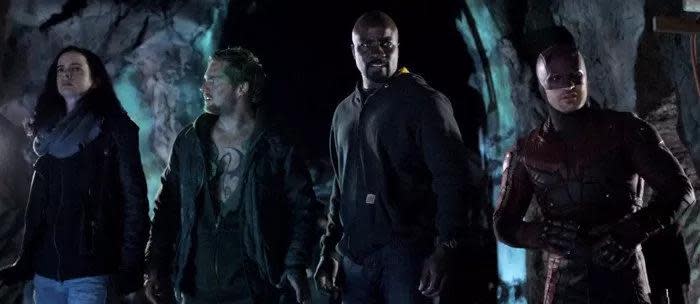 A still from the series The Defenders