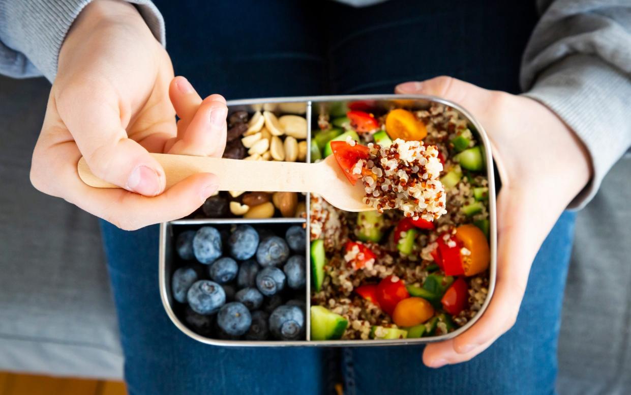 Lunchbox with quinoa salad - Getty