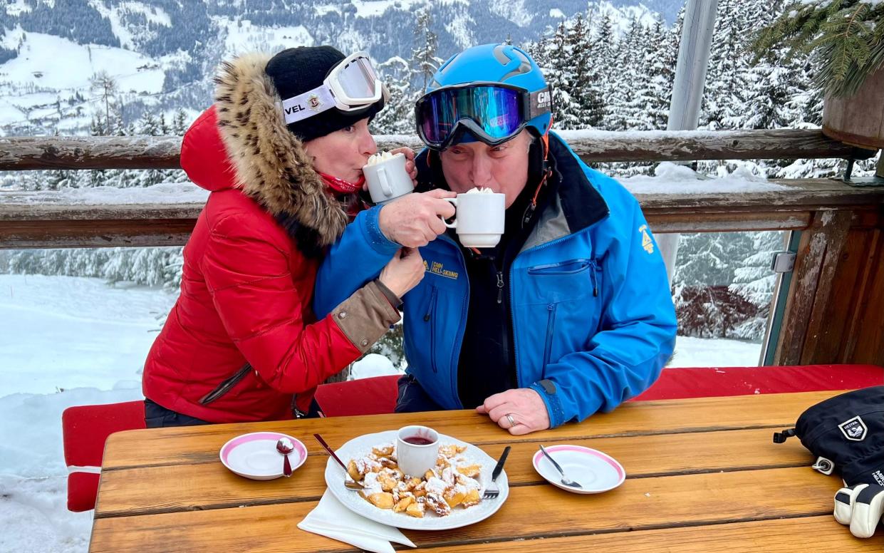 Leslie Woit von Neudegg and her husband Marty von Neudegg took a skiing holiday in the Gastein region, Austria