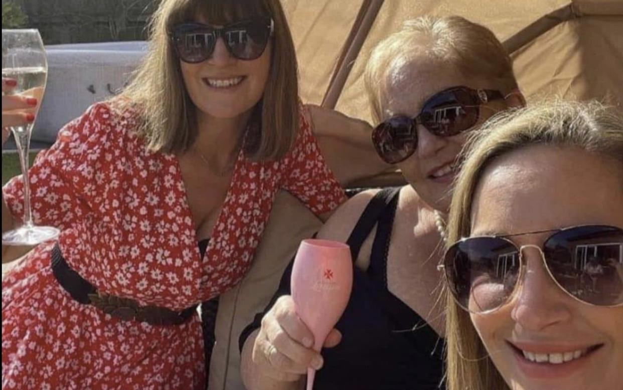 A picture released by Nicola Bulley’s family shows her with with her sister Louise Cunningham (left) and her mother Dot (centre)