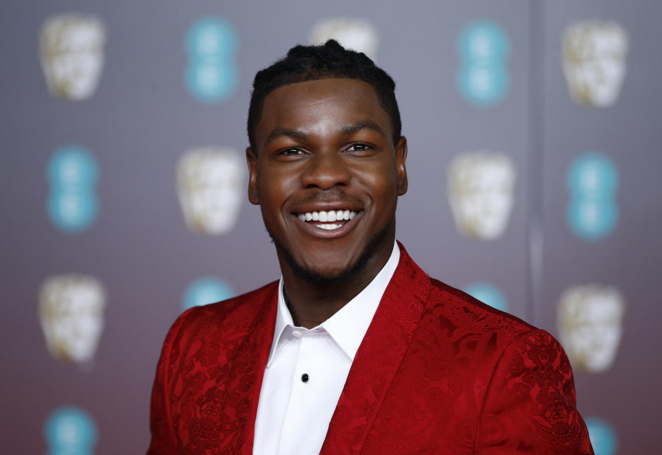 John Boyega arrives at the British Academy of Film and Television Awards (BAFTA) at the Royal Albert Hall in London, Britain, February 2, 2020. REUTERS/Henry Nicholls