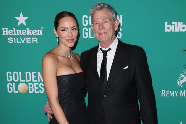 <p>Chelsea Lauren/Shutterstock</p> Katharine McPhee and David Foster at Golden Globe afterparty in Los Angeles on Jan. 7, 2024
