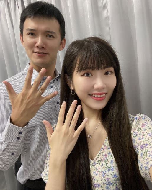 台南Josh與Amber去年7月登記結婚。（圖／翻攝自台南Josh IG）