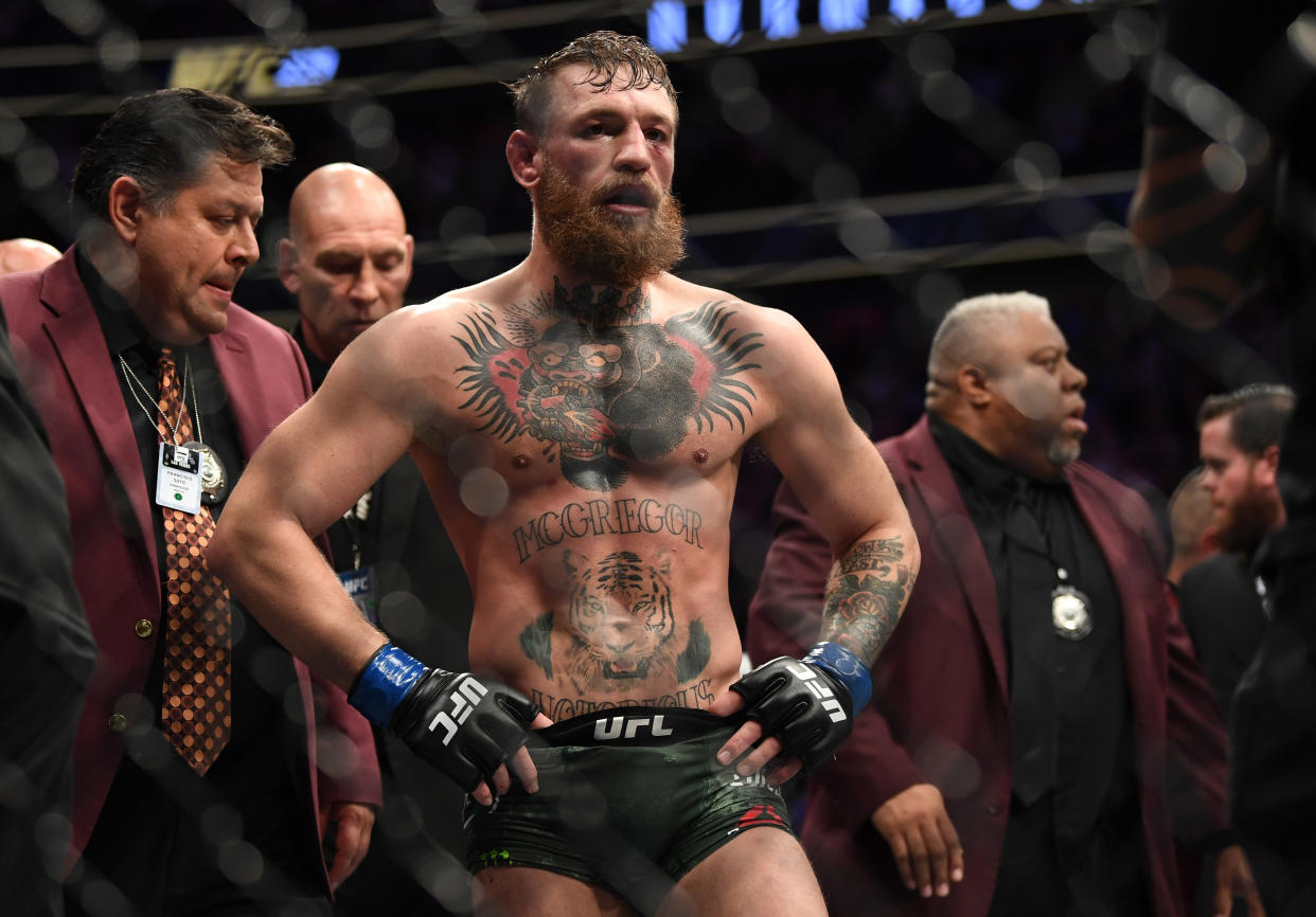 Conor McGregor could be in trouble following an incident in a pub. (Photo by Jeff Bottari/Zuffa LLC/Zuffa LLC via Getty Images)