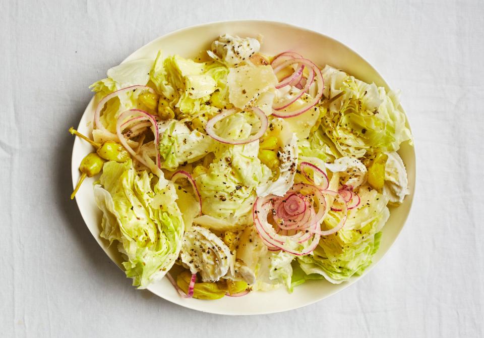 Iceberg Salad with Italian Dressing