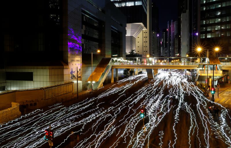 Protesters march for human rights in Hong Kong