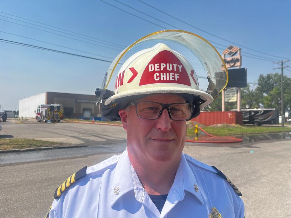 Deputy Fire Chief Rob Hogan said burning plastics and petrochemical materials at the factory were the cause of the thick smoke.