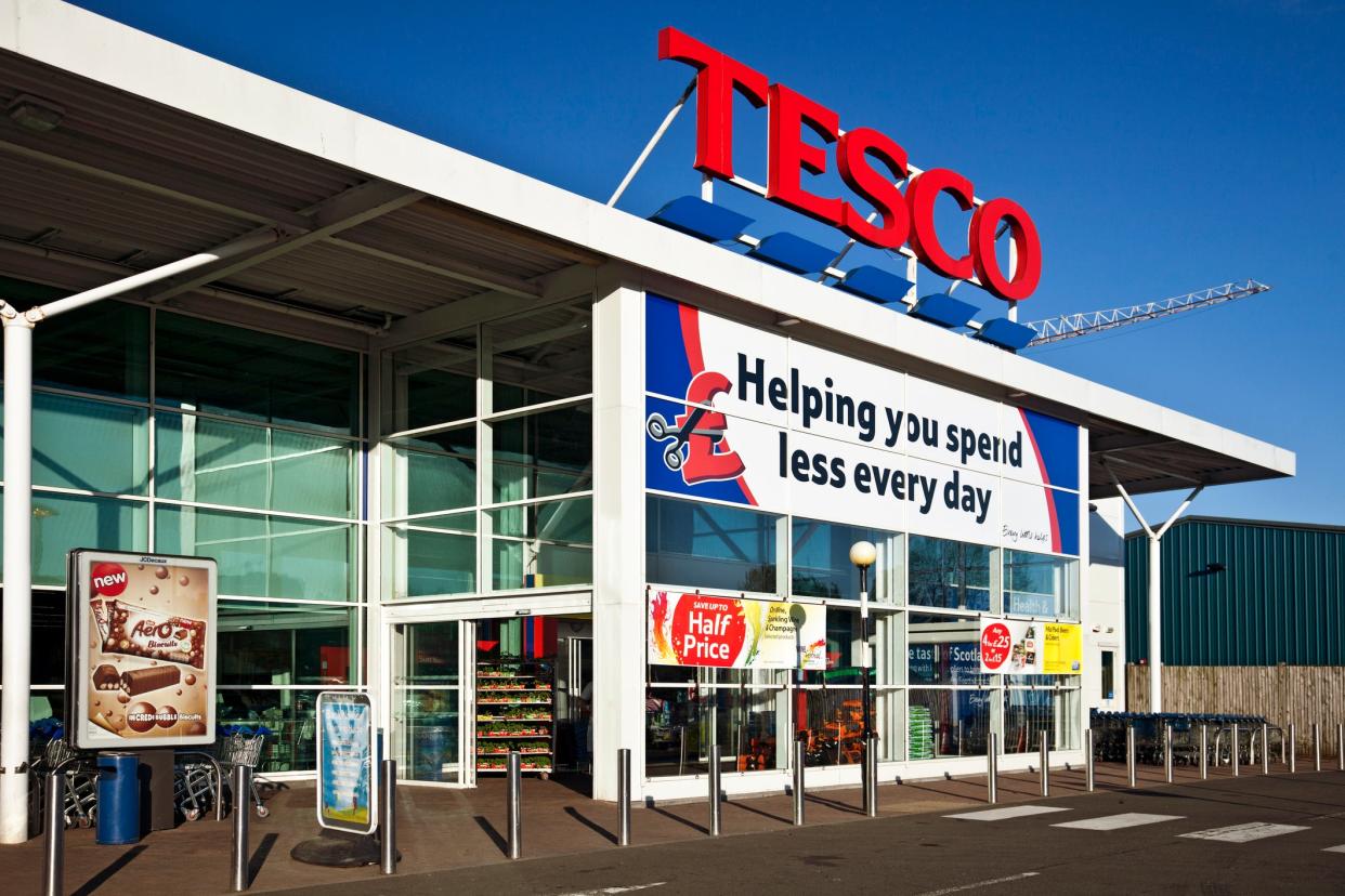 Entrance to a Tesco Superstore in Scotland: iStock