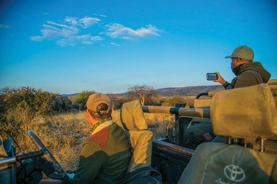 “We found this herd of elephants on my last day in Limpopo,” says Lopez right, whose producing credits also include Little and What Men Want.