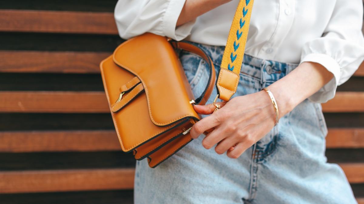 Denim RFID Cash Card Coin Accordion Clutch with Wristlet