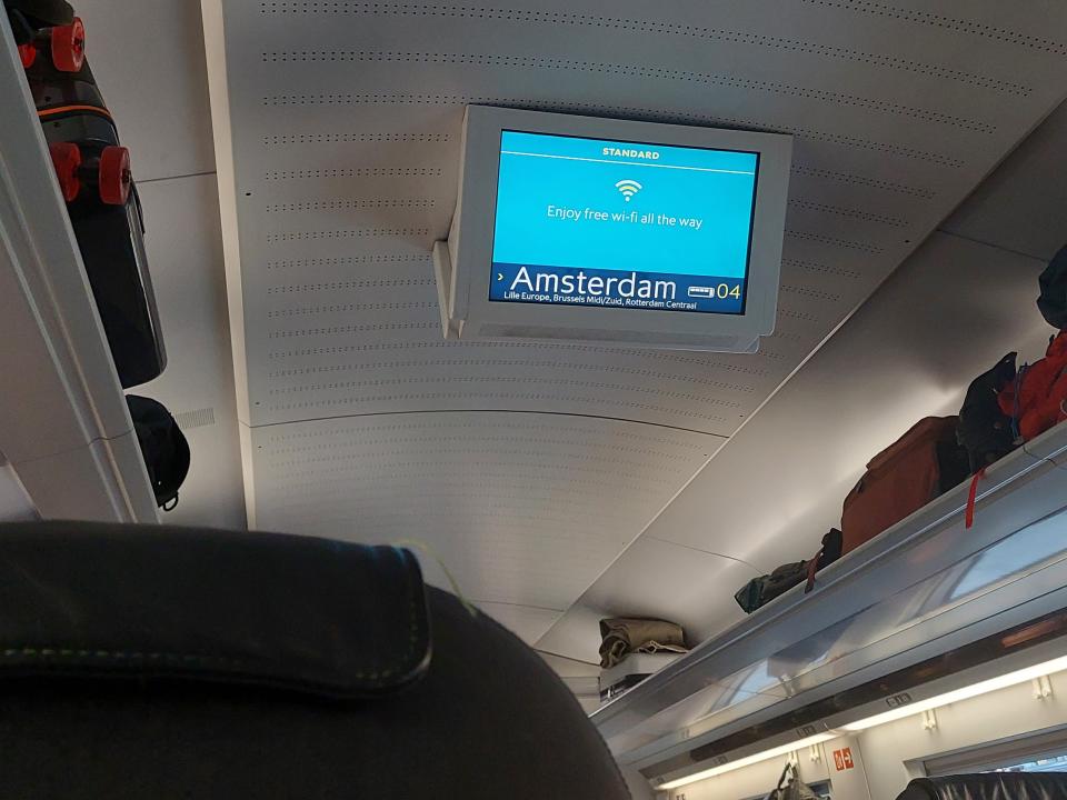 Eurostar journey London to Amsterdam