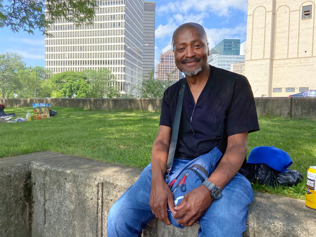 Thomas Smalls, who lives downtown in Rochester, was happy with the level of services the city and private groups offer to feed hungry people in the summer. He often does have to retreat from the humidity that raises the heat index.