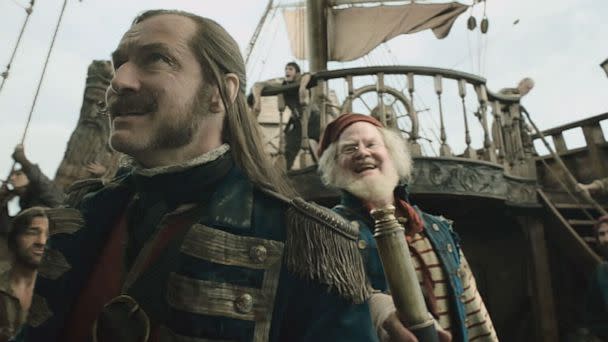 PHOTO: In this still image from 'Peter Pan & Wendy,' Jude Law and Jim Gaffigan are seen playing Hook and Smee respectively. (Walt Disney Pictures)