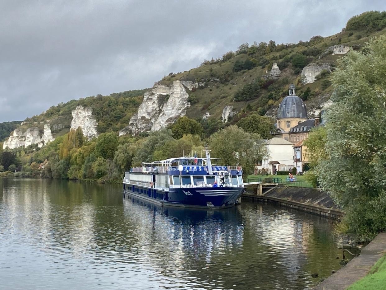 Ship Bizet, at anchor on the Seine at town of Les Andelys, was a fun trip on the water.
