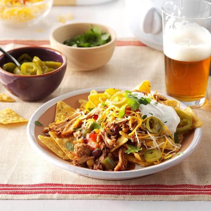 Pressure-Cooker Black Bean Chicken Nachos