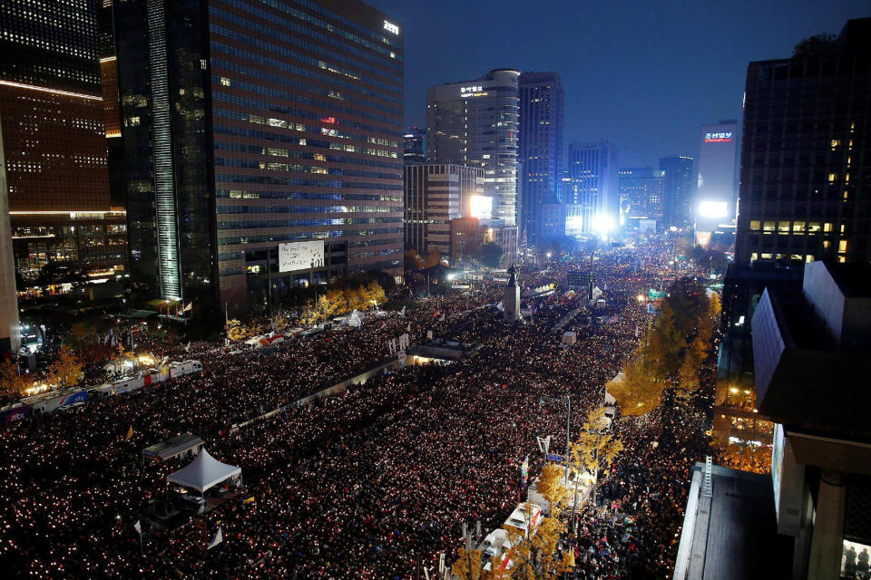 Rally calling for President Park Geun-hye to step down