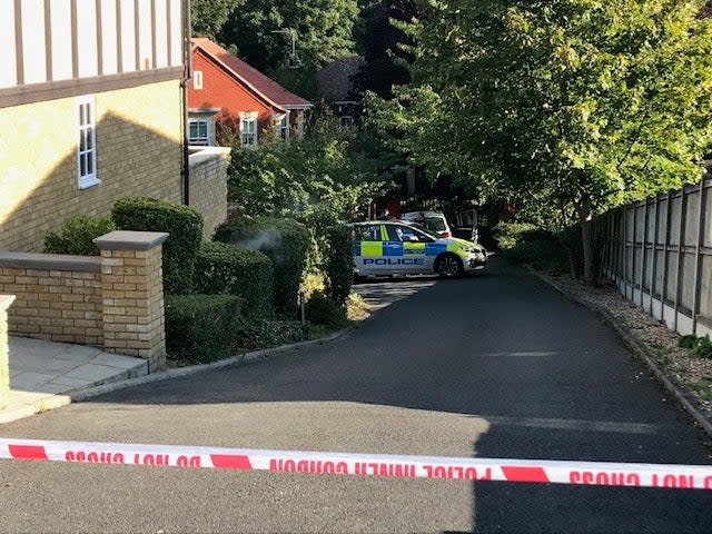 Police outside the house on Thursday (John Dunne)