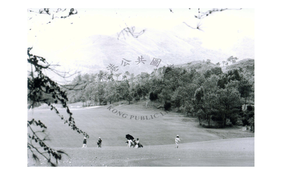 1977 年的粉嶺高爾夫球場，當時球會會員在空餘時間到球場打球。（圖片來源：香港公共圖書館）