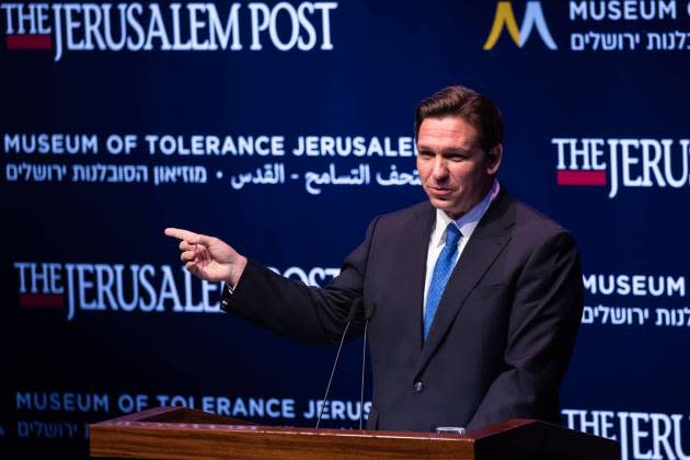 Florida Gov. Ron DeSantis Visits Israel - Credit: Amir Levy/Getty Images