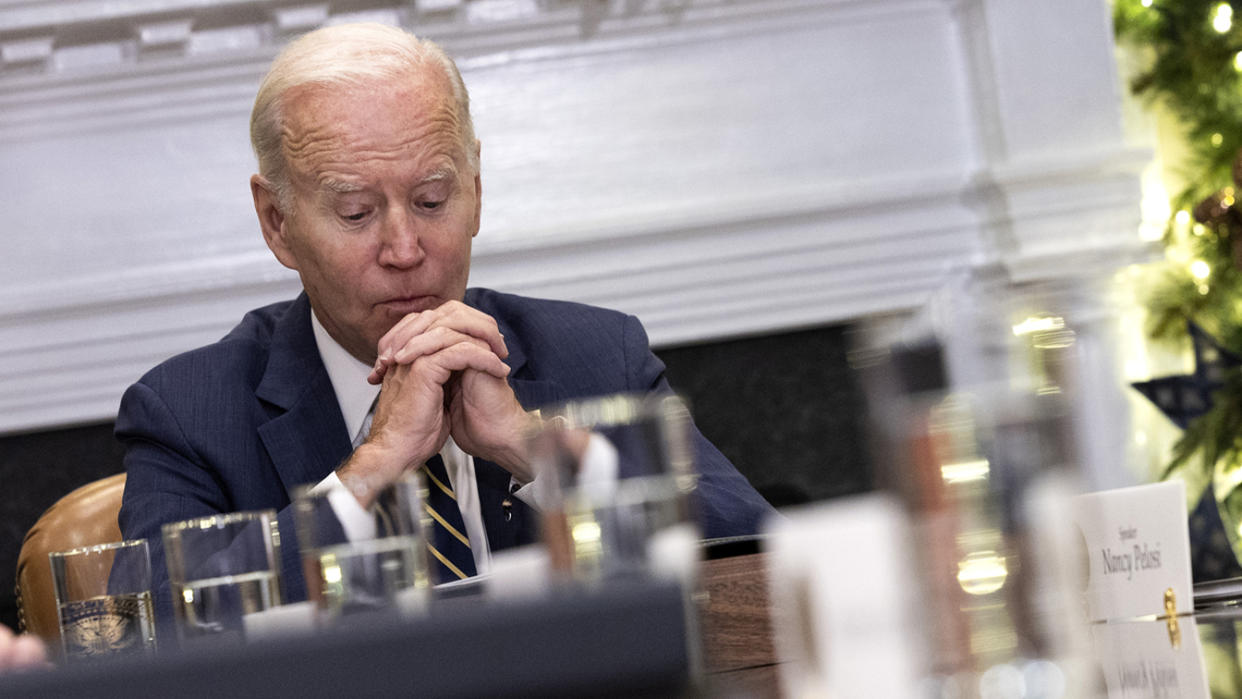 President Biden meets with congressional leaders at the White House.