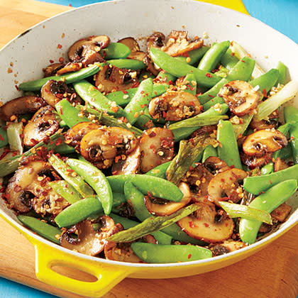 Sugar Snap Pea and Mushroom Sauté