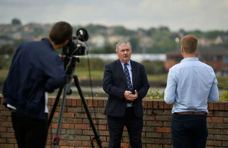 Medway council leader Alan Jarrett speaks to a Reuters Journalist during an interview in Chatham, Britain, August 8, 2017. REUTERS/Hannah McKay