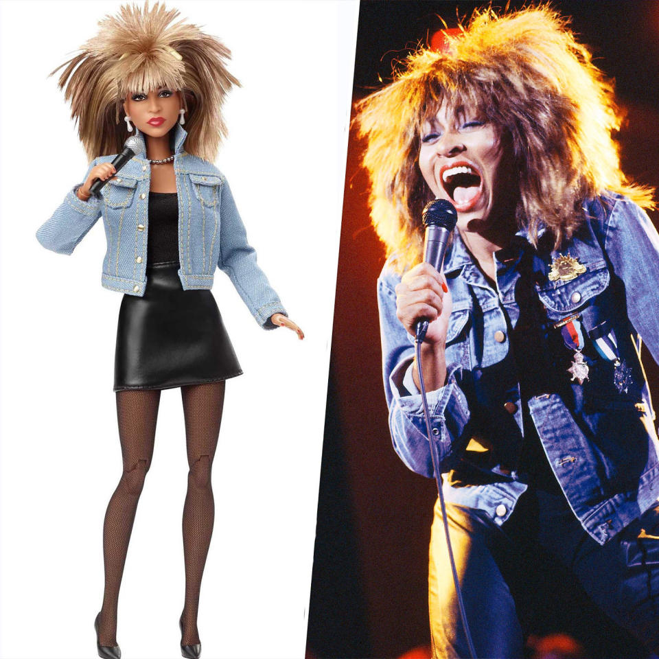 Tina Turner Barbie (Mattel, Getty Images)