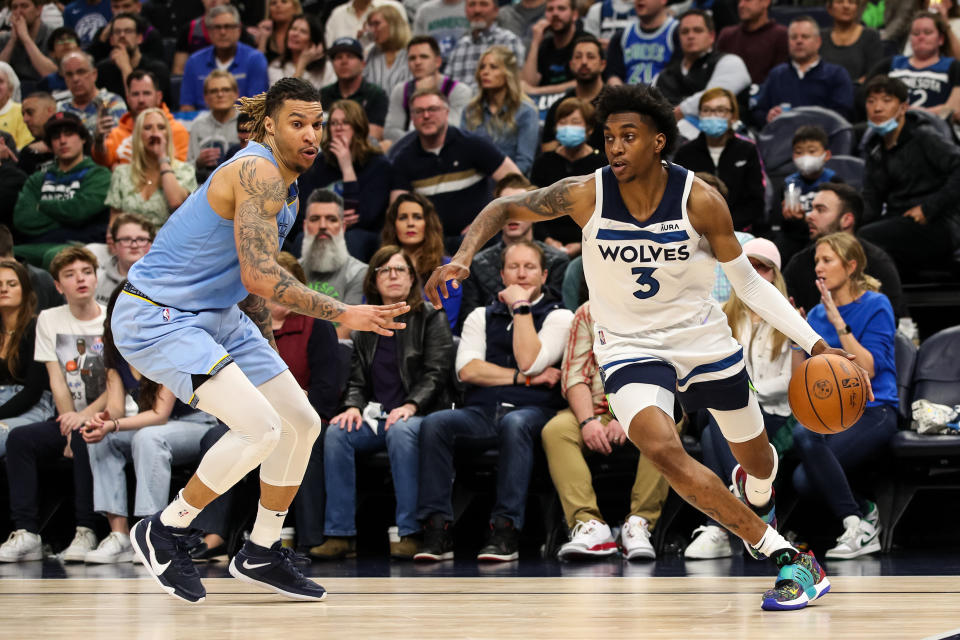 The Minnesota Timberwolves are adding wing Jaden McDaniels to the starting lineup, sources told Yahoo Sports. (David Berding/Getty Images)