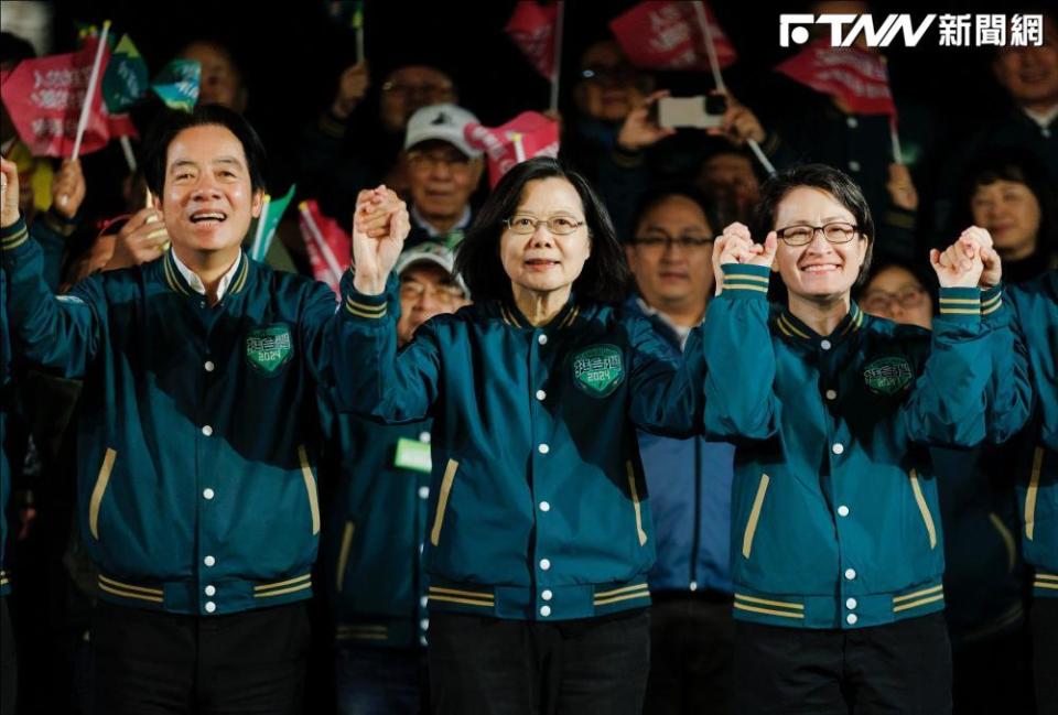 民進黨賴清德（左）、蕭美琴（右）當選我國第16任正副總統。（圖／民進黨臉書）