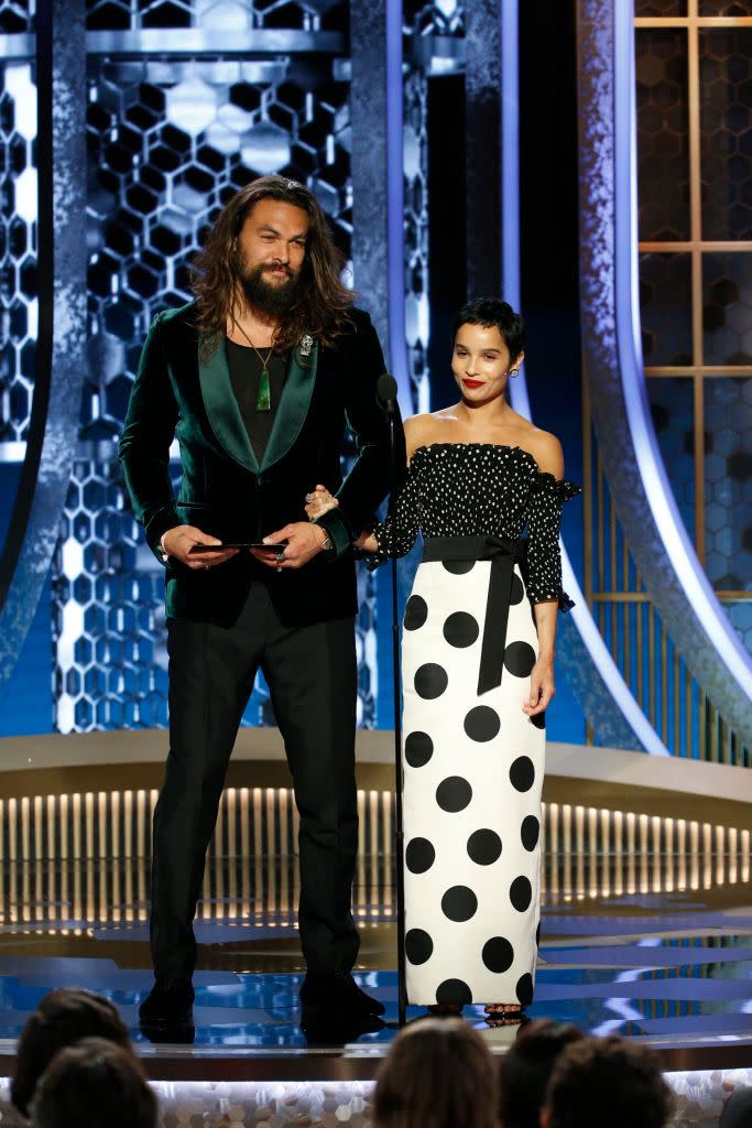 Jason Momoa and Zoe Kravitz