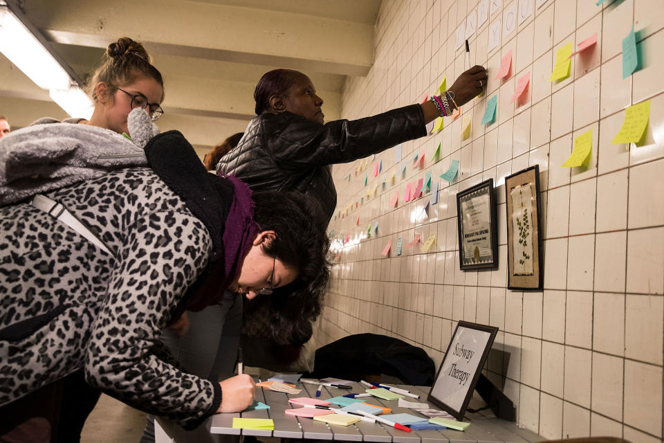 ‘Subway Therapy’ — Artist creates outlet for postelection venting in NYC