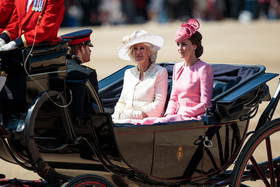 The Duchess of Cornwall and the Duchess of Cambridge arrived together. (Photo: Jack Taylor via Getty Images)